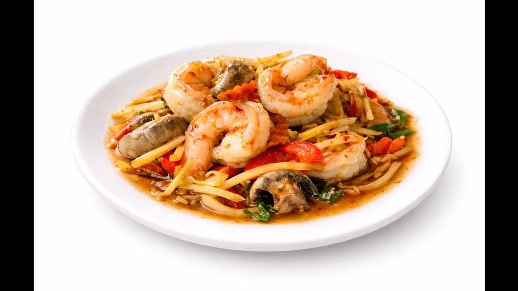 Goong Pad Prig (Garlic Shrimp Stir Fry)