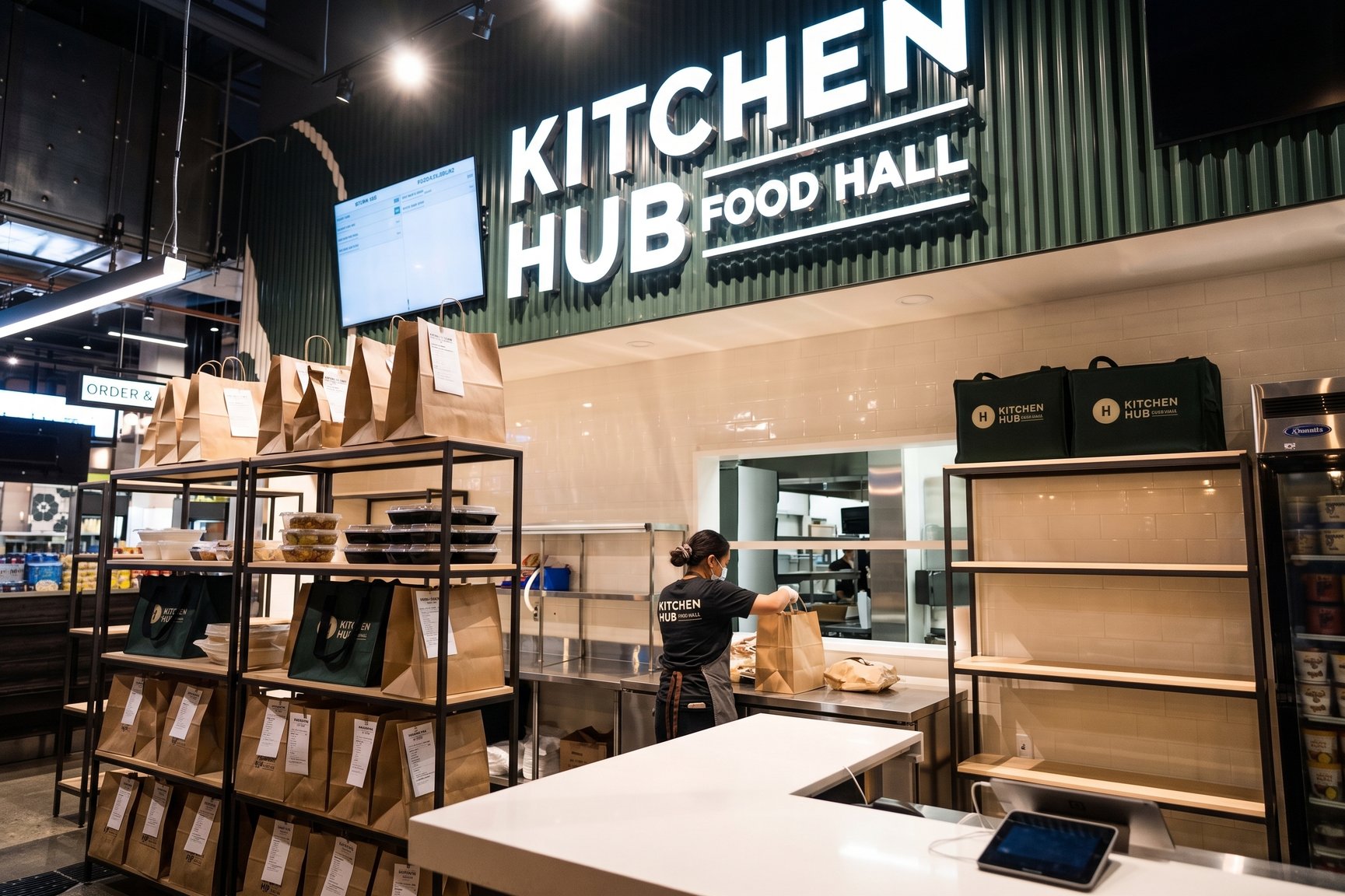 Inside the Kitchen Hub food hall