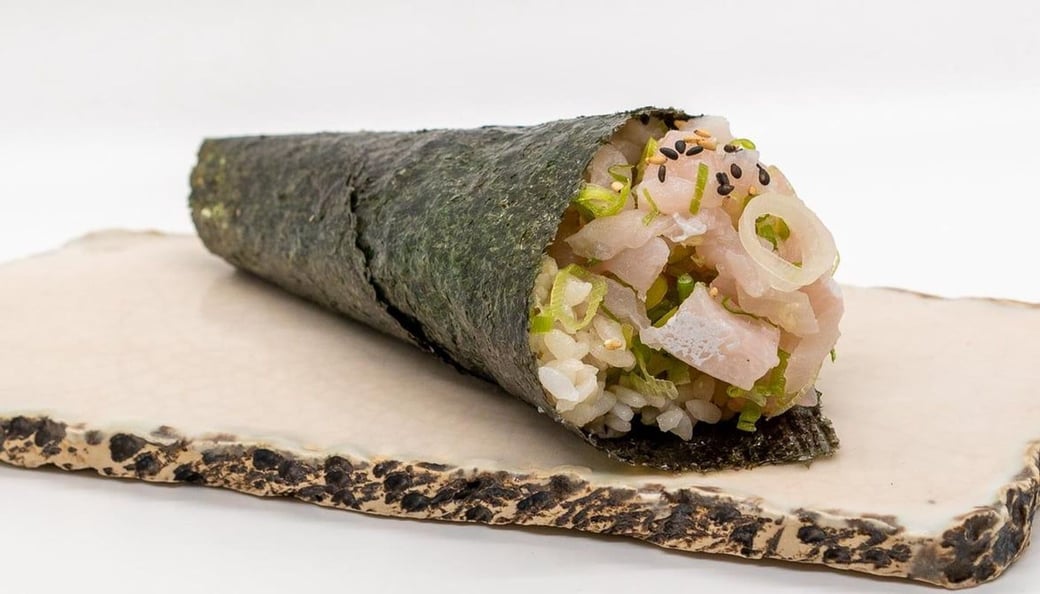 Hamachi - Scallion Hand Roll