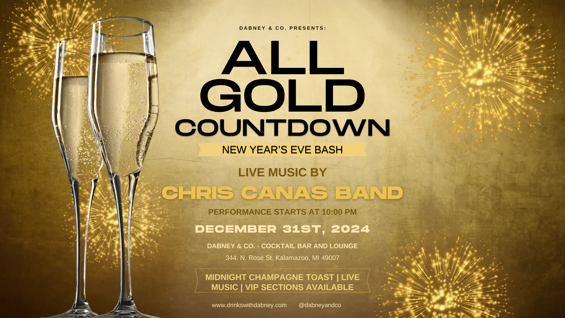 All Gold Everything: New Year's Eve Bash LIVE at Dabney