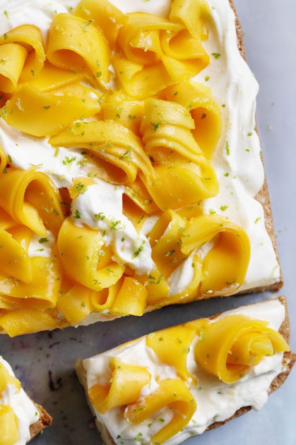 Tres Leches Cake with Fresh Mango & Berries