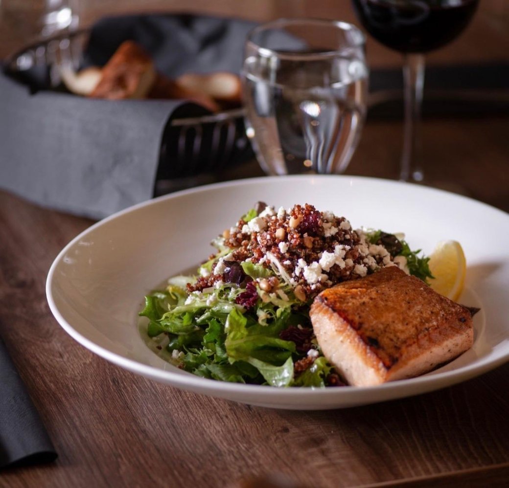 Pan Seared Atlantic Salmon Salad