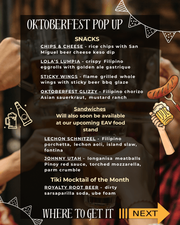 Filipino Oktoberfest this Sunday  October 11