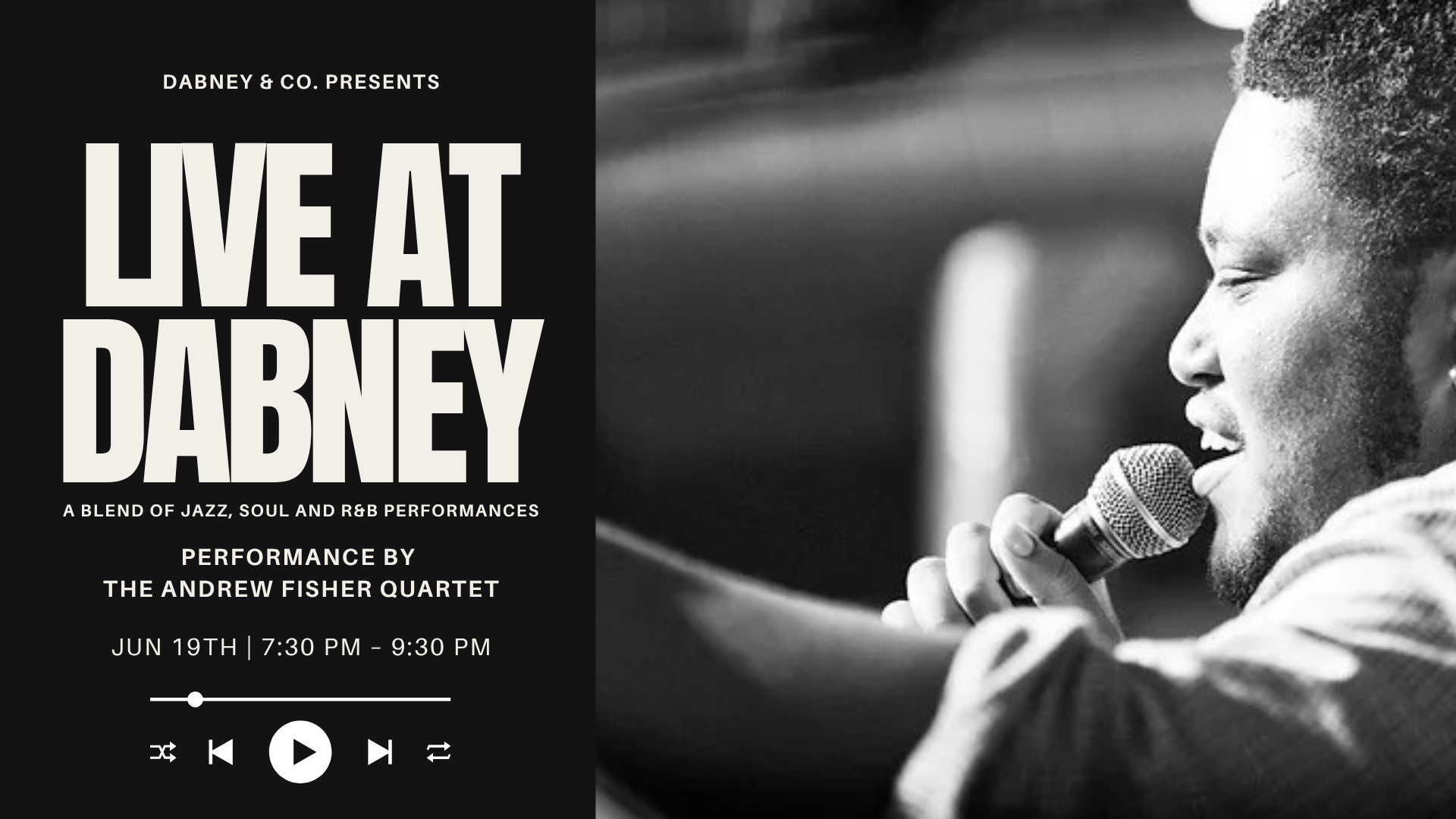 LIVE at Dabney with The Andrew Fisher Quartet