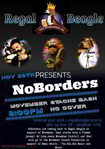MOVEMBER STACHE BASH featuring NOBORDERS