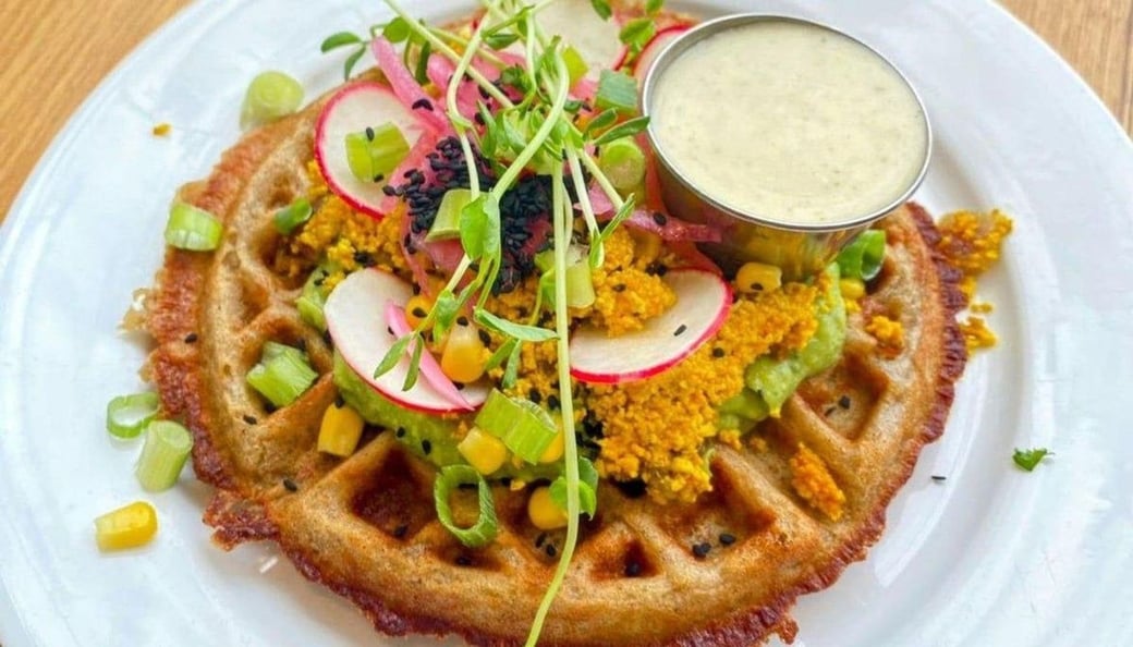 Savoury Waffle (25g protein, 14g fibre)