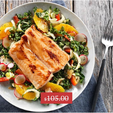 Wild Pacific Salmon Loin 4oz (40 per case) , shop product