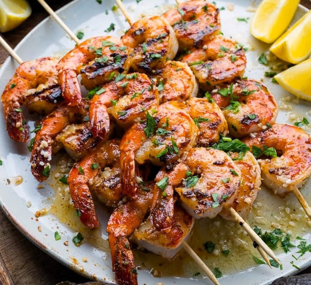 <p><strong>BLACKENED SHRIMP SKEWERS</strong></p>
