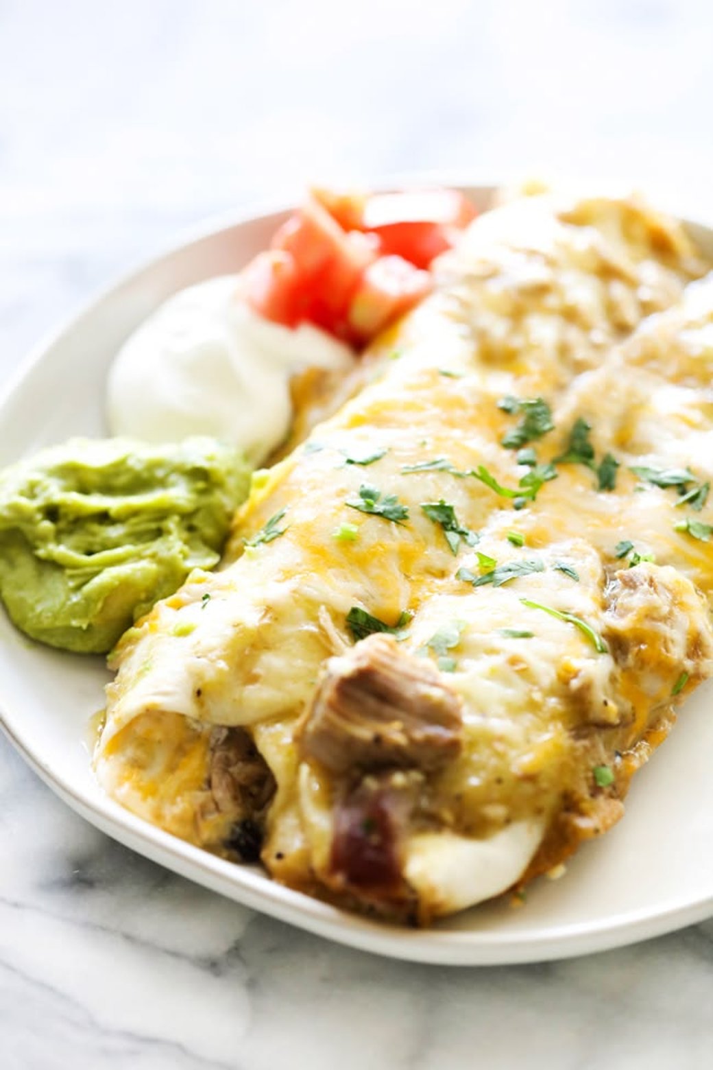 Roasted Pork & Green Chile Enchiladas 