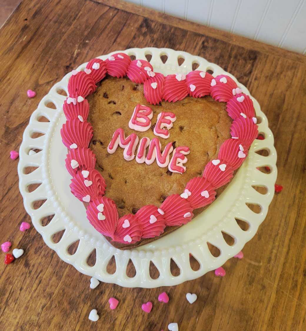 Giant heart cookie