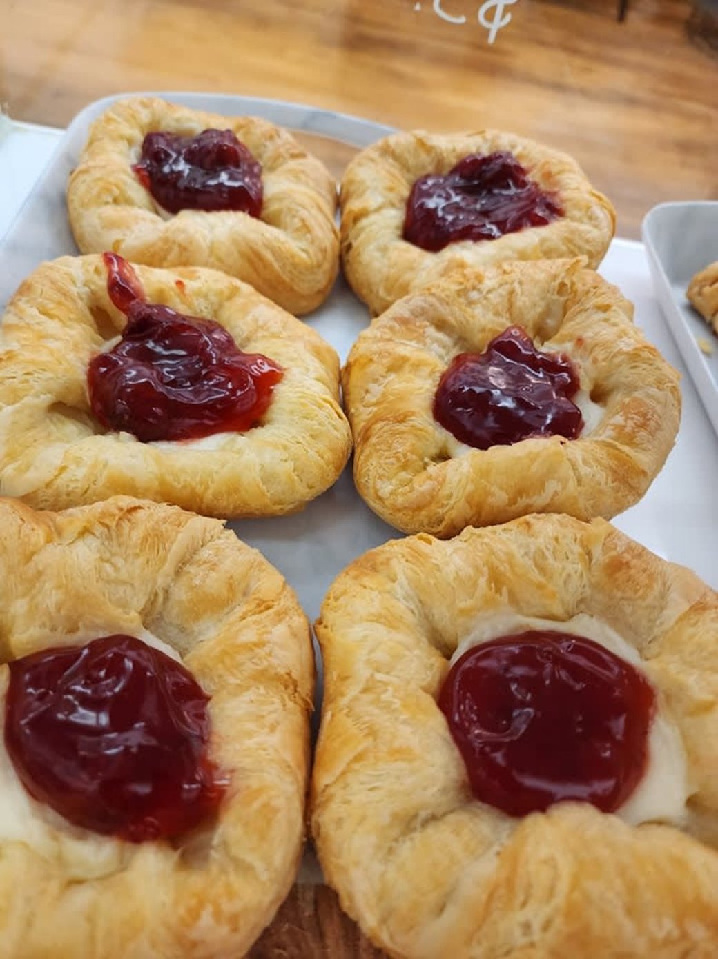 Strawberry cream cheese crown danish 