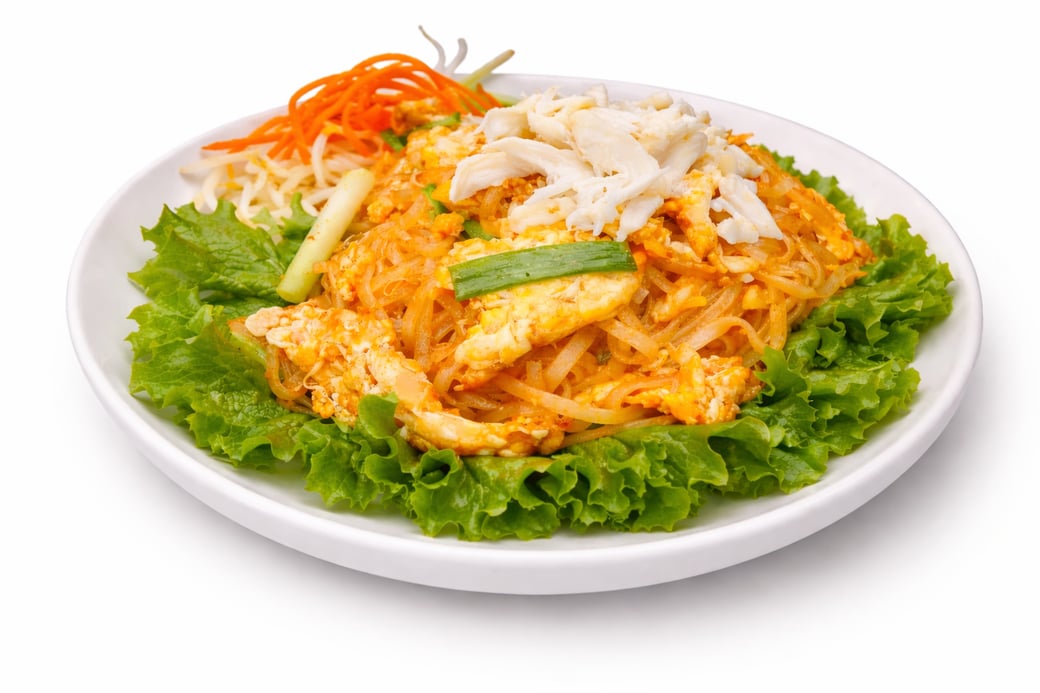 Chan Pad Poo (Garlic Crab Noodles)
