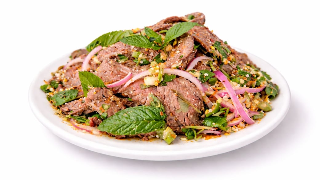Num Tok (Grill Pork or Grill Beef salad)
