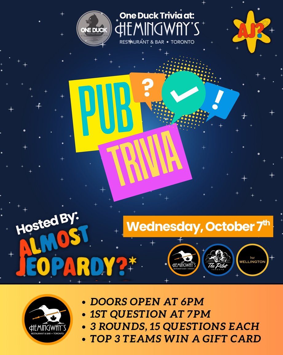 Pub Trivia Hosted by Almost Jeopardy!