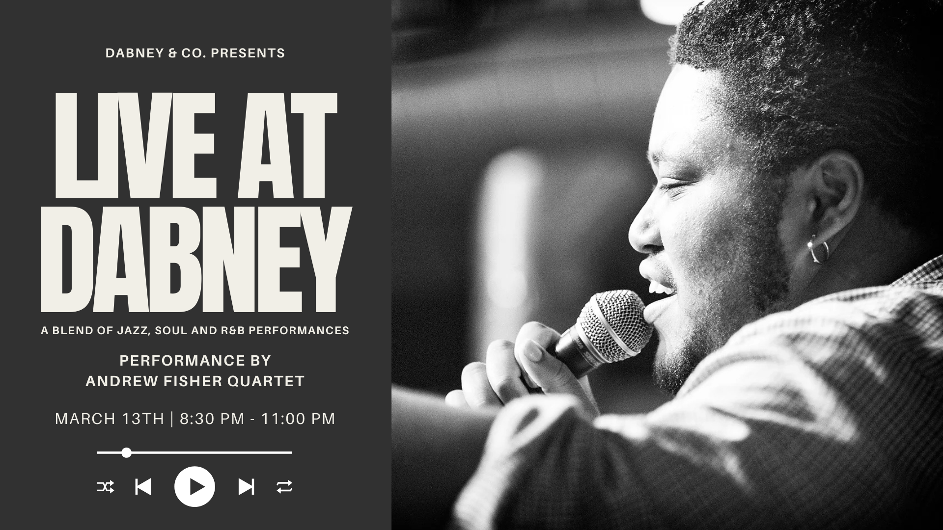 LIVE at Dabney with the Andrew Fisher Quartet