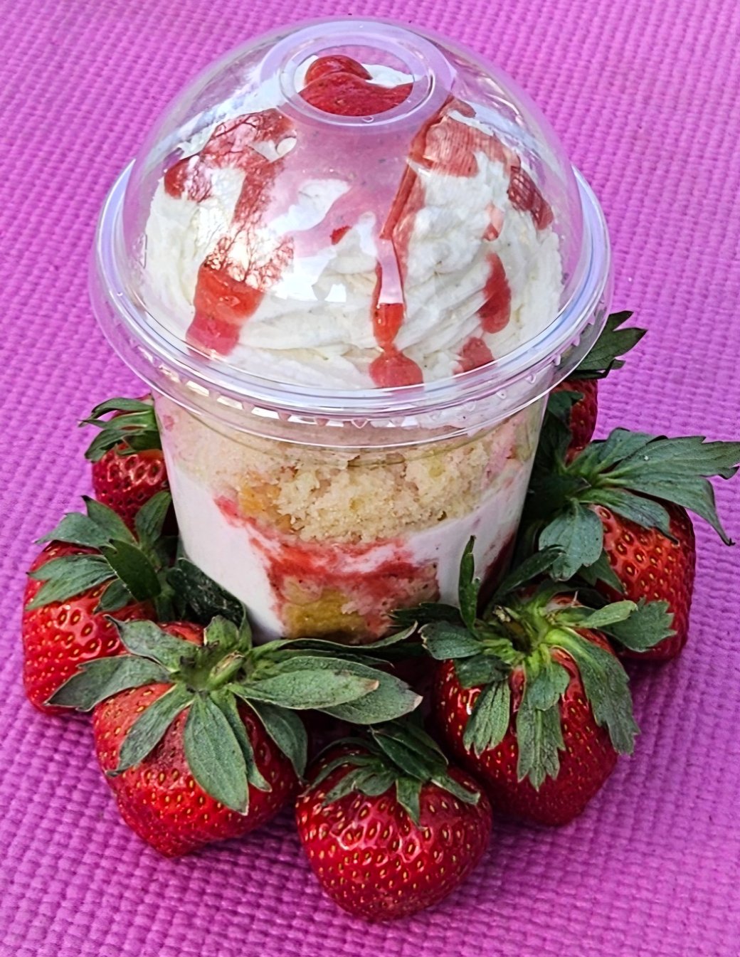 Strawberry Bliss Cake in a Cup
