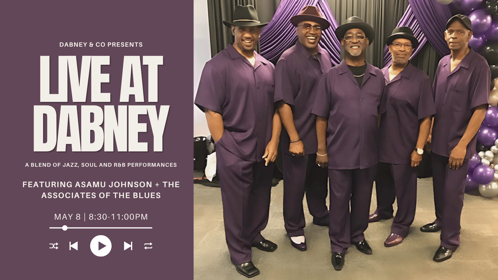 Live at Dabney with Asamu Johnson + The Associates of the Blues