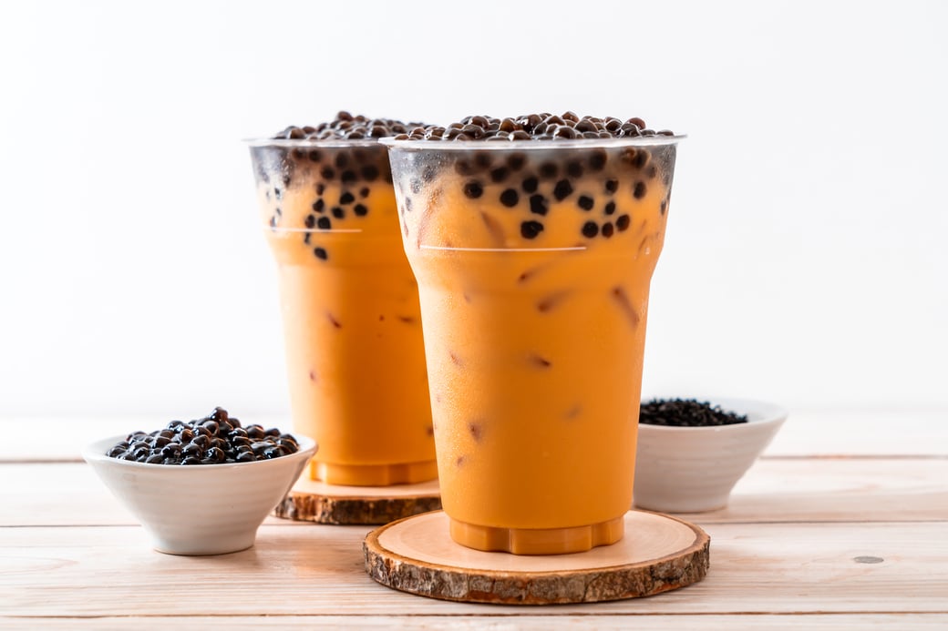 Thai Iced Tea bubble style