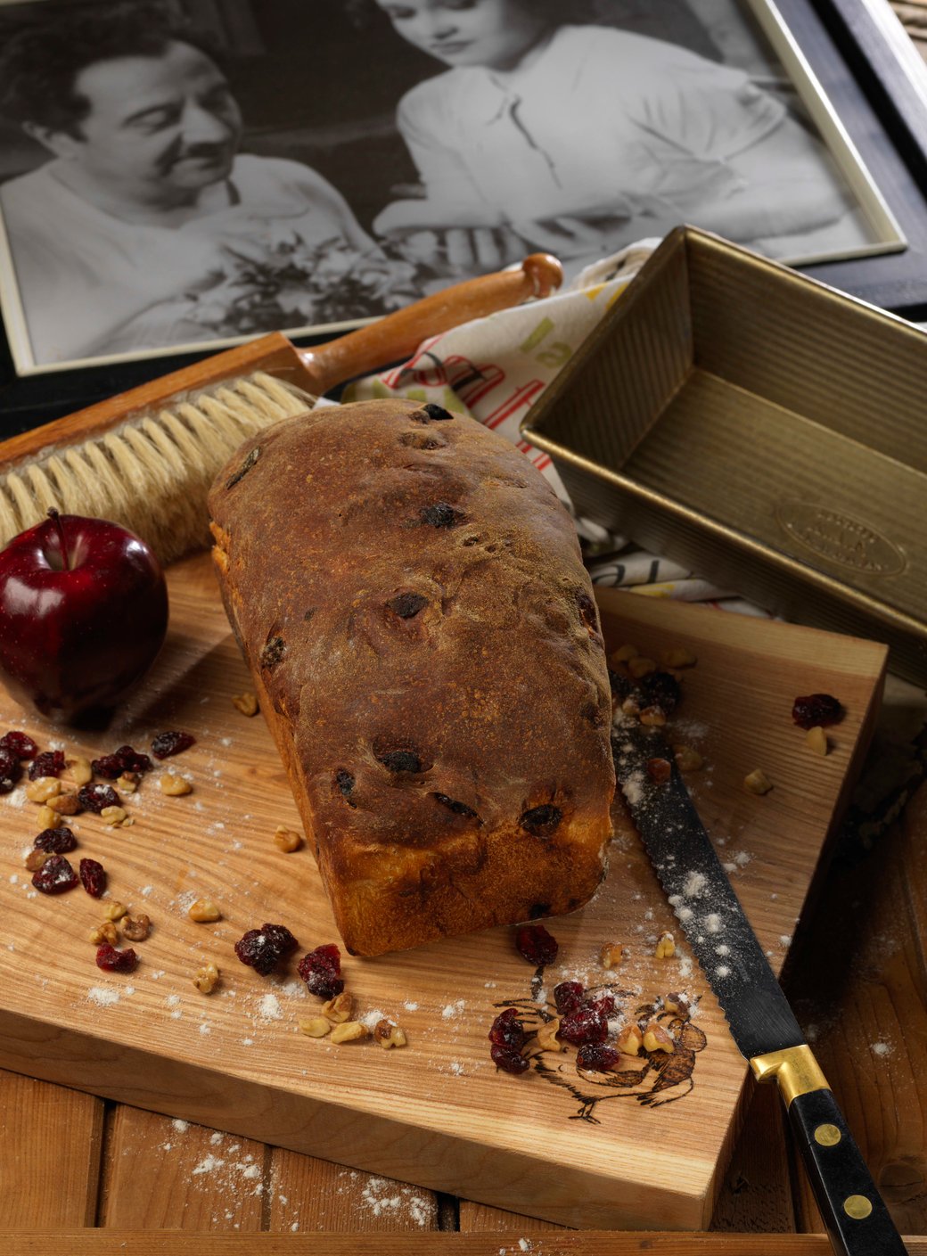 Apple, Cranberry, Walnut Country Sourdough Loaf