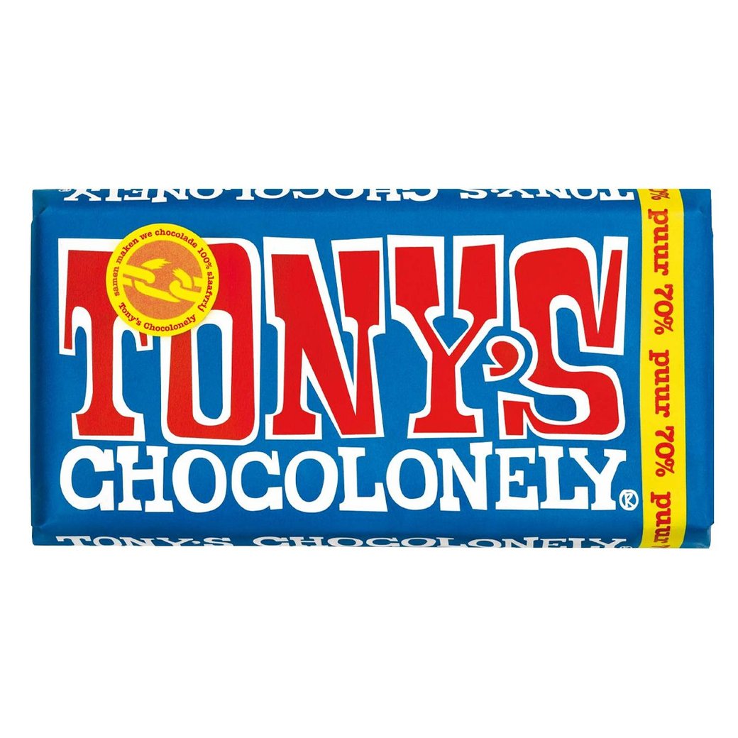 Tonys Chocolonely 70% Dark Chocolate Bar 180g