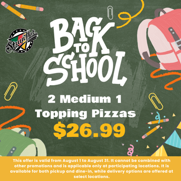 🎒 Back 2 School Deal 🍕