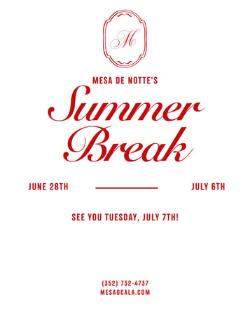 Summer Break