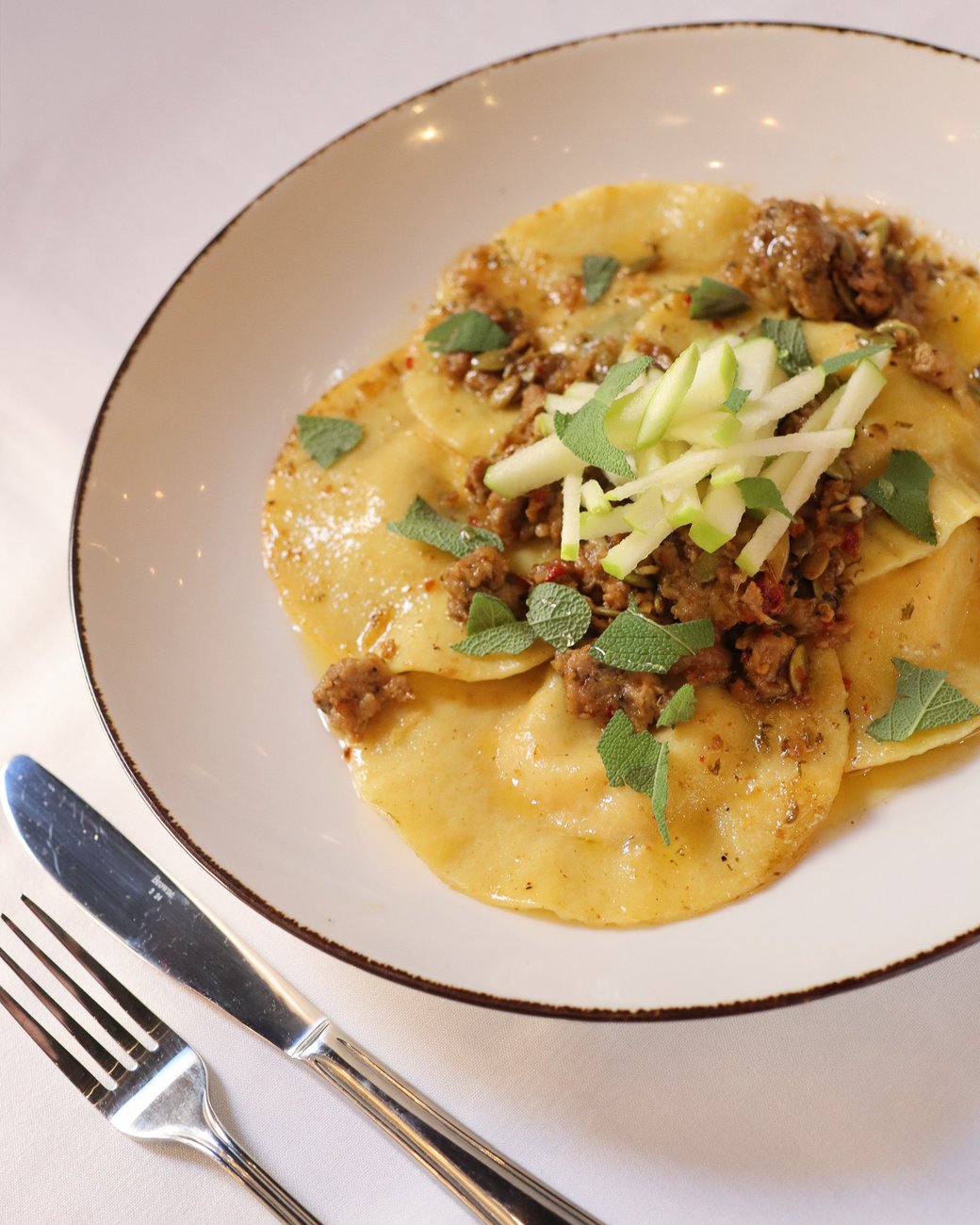 BRIE & APPLE RAVIOLI