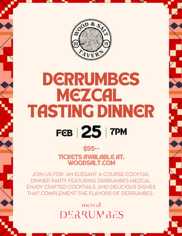 4-Course Mezcal Cocktail Dinner.