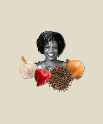 ANGELA LAWRENCE’S SUCCULENT JERK PORK WITH SAUTÉED GREENS