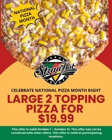 Large 2 Topping Pizza $19.99