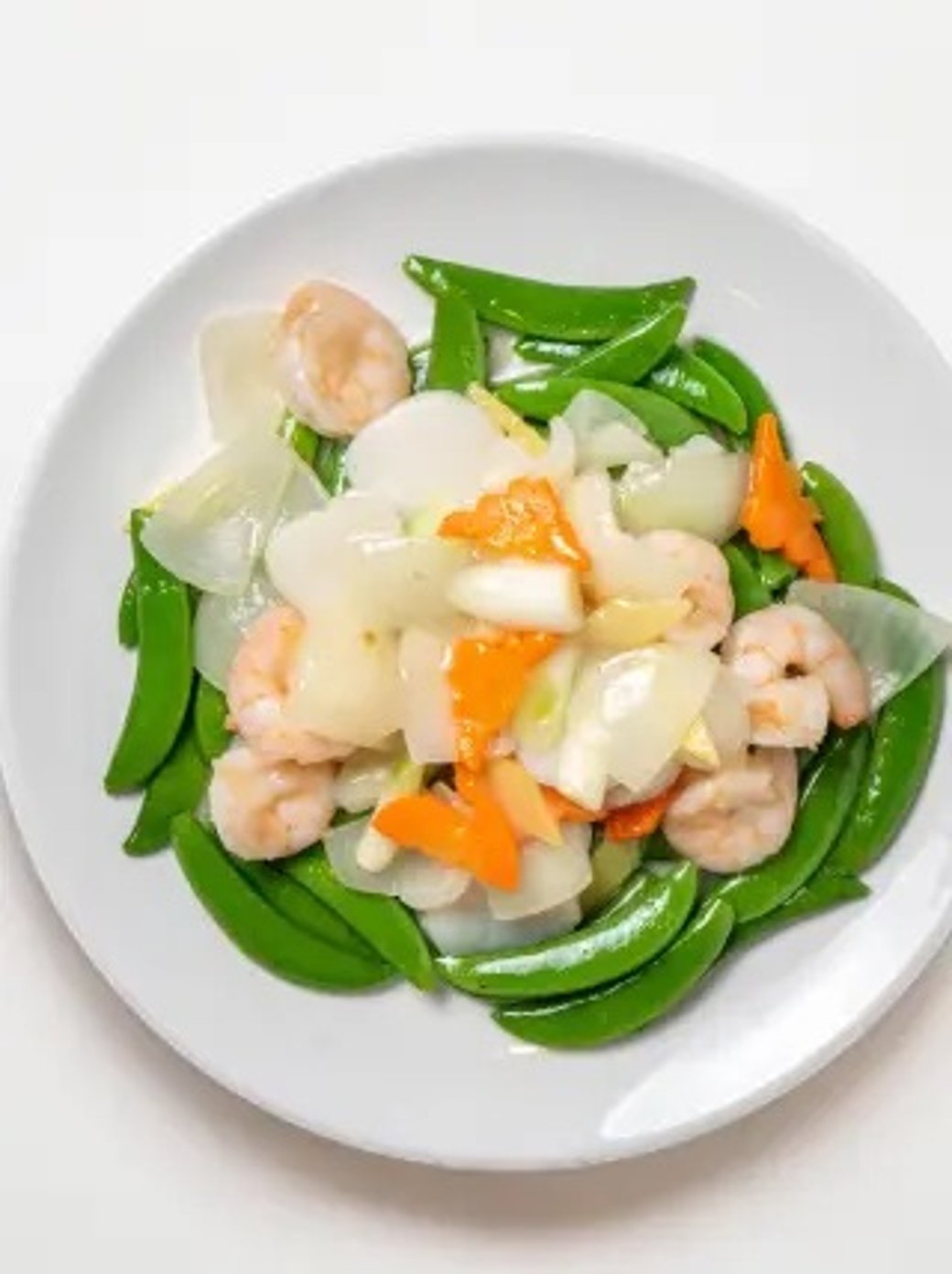 帶子蝦仁燴甜豆 / Scallops & Prawns with Snap Pea