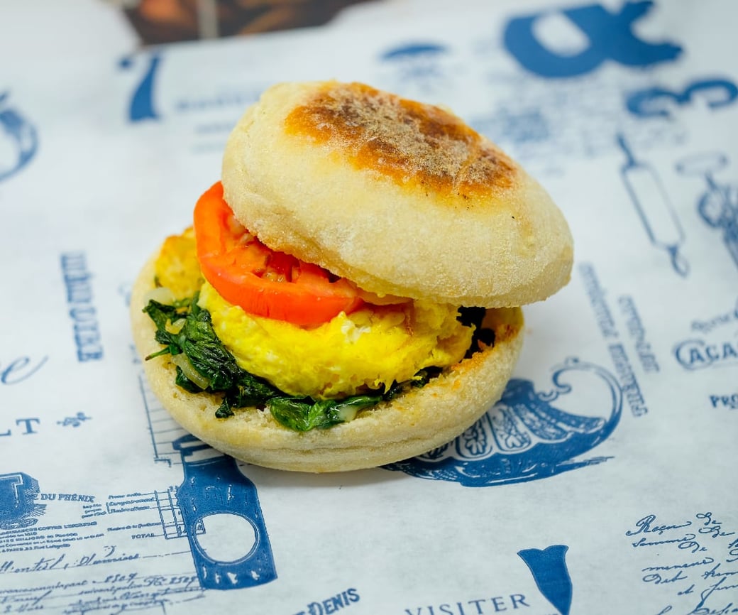 VEGETARIAN BREAKFAST SANDWICH