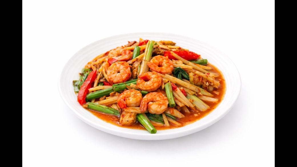 Goong Pad Prig (Garlic Shrimp Stir Fry)