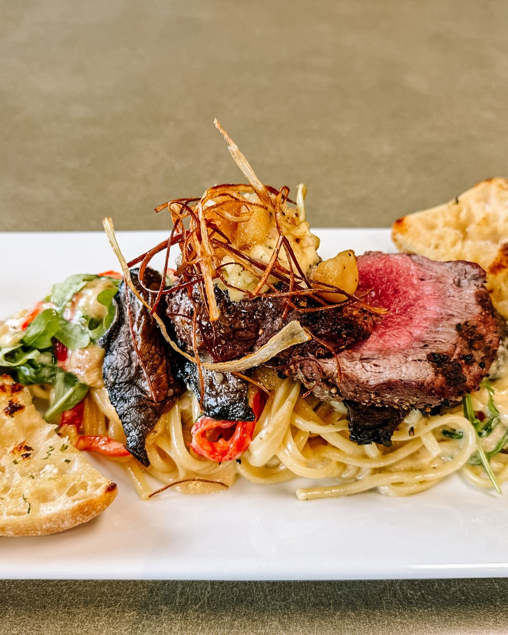 Steak + Portobello Linguine