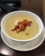 🥣 Soup of the Week 🍲
Warm up with our Broccolini Cheddar Soup topped with crispy prosciutto — creamy, cozy, and full of flavor.
$9 for soup • $12 with a fresh side salad.
Perfect for the fall weather at Prime Cuts Italian Steakhouse!
#ItalianFlavors #HomemadeGoodness #footballseason #SoupSeason