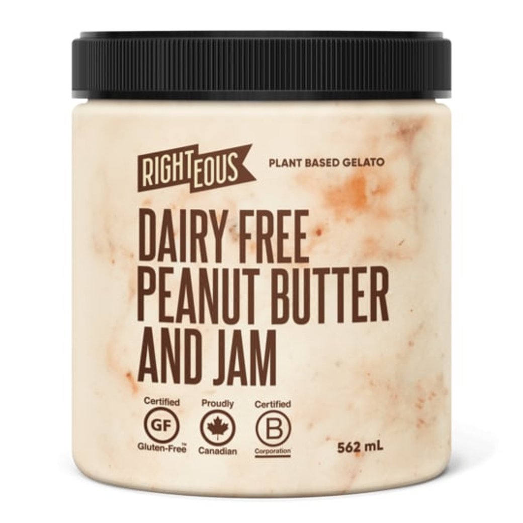 Peanut Butter and Jam Plant Based Gelato - Dairy Free