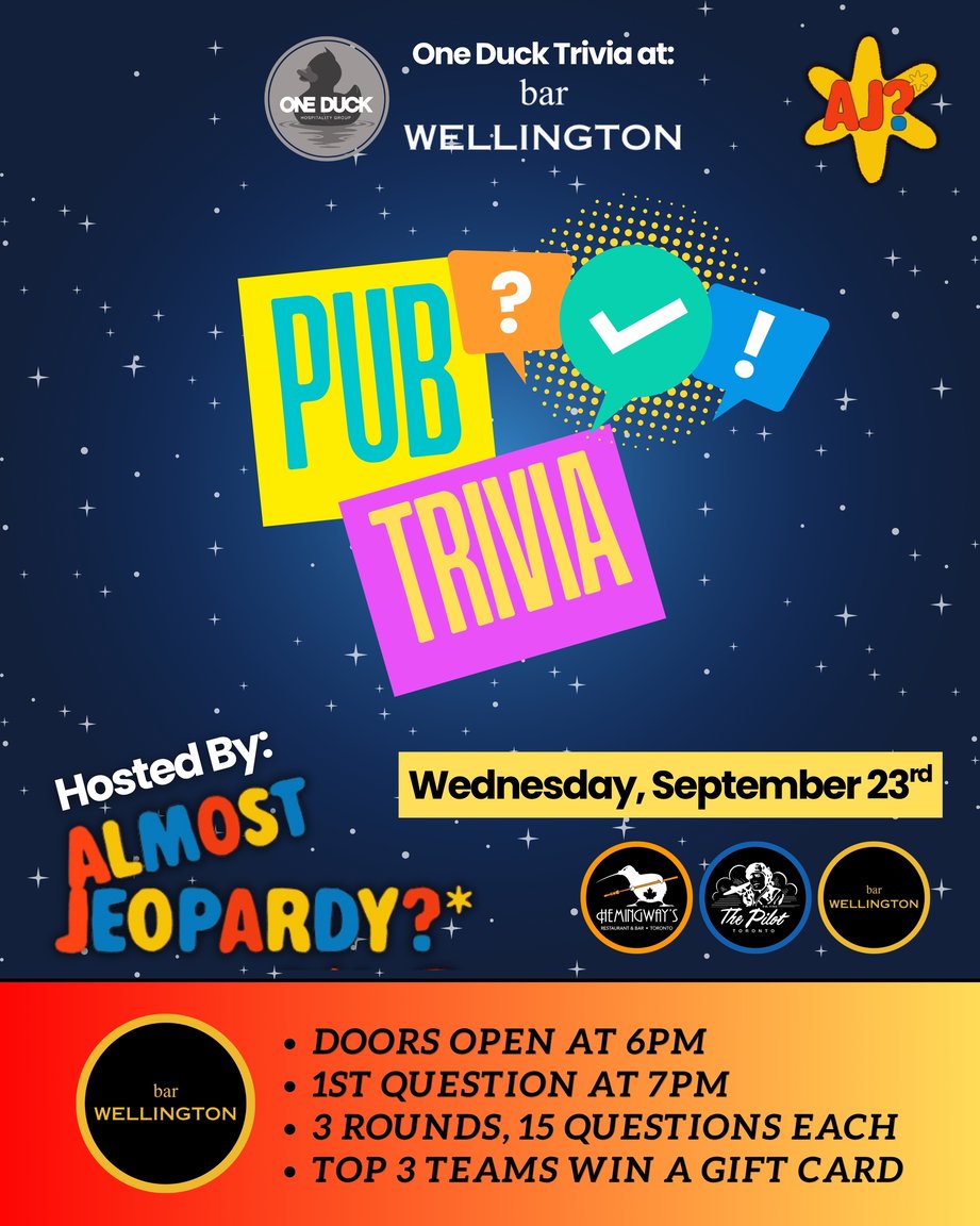 Pub Trivia Hosted by Almost Jopardy*?