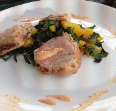 Orange Aioli with Boneless Pork Chop