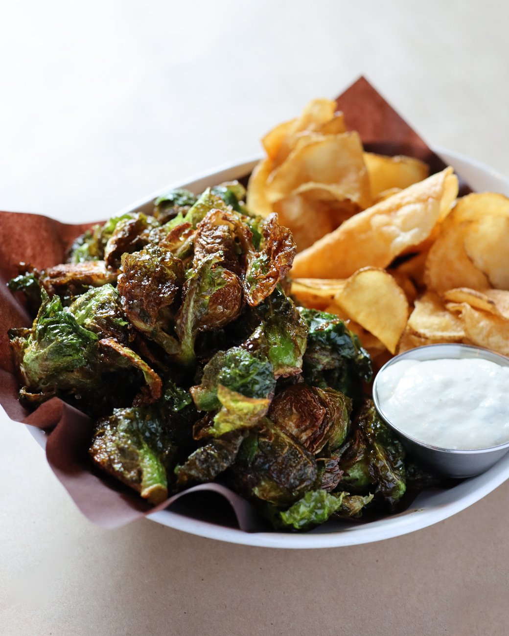 CRISPY SPROUTS AND CHIPS