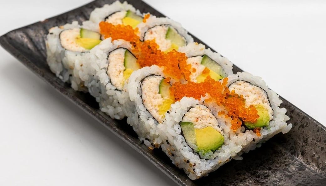 California Cut Roll with Tobiko