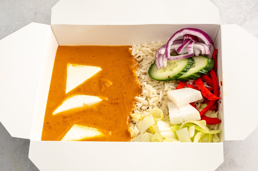 Shahi Paneer → Creamy Paneer Curry Rice Bowl