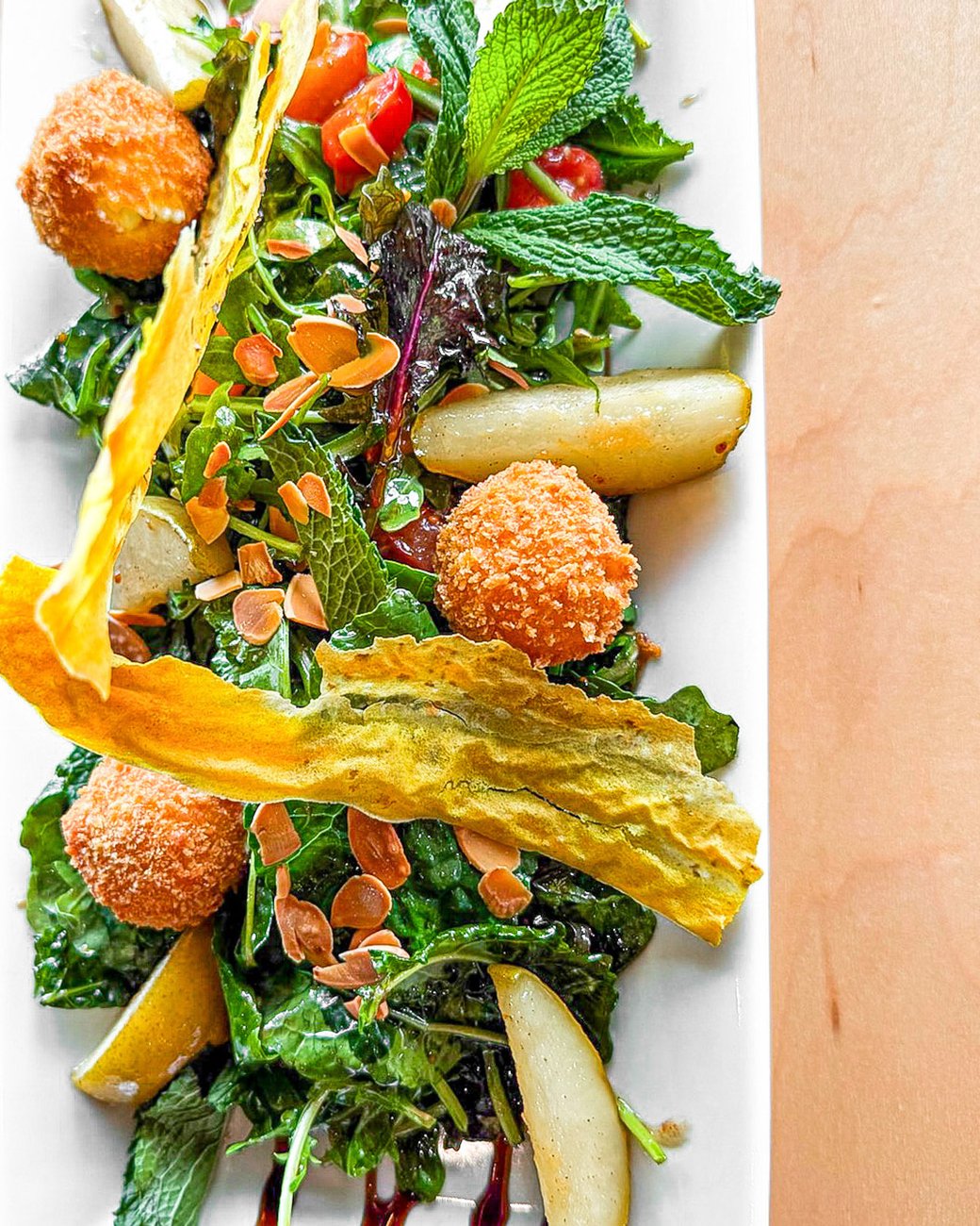 Pear + Goat Cheese Salad