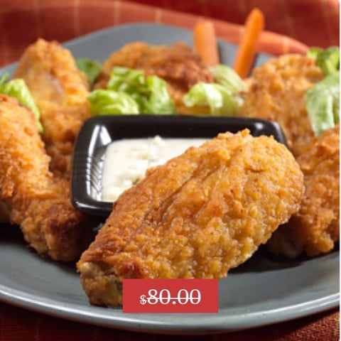Breaded Chicken Wings (85-100 per case) , shop product