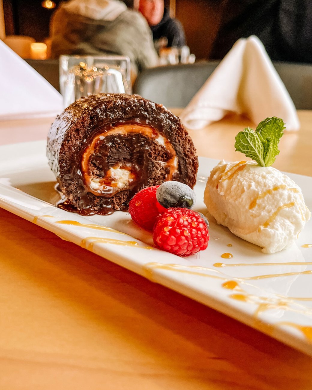 Chocolate Yule Log with Salted Caramel