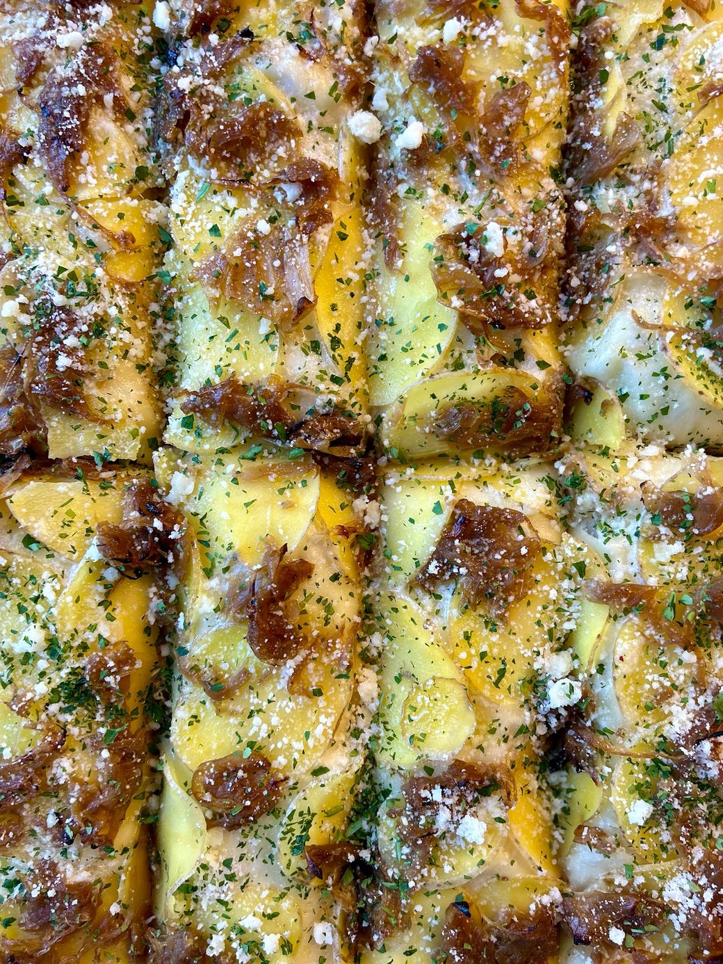 caramelized onion + potato