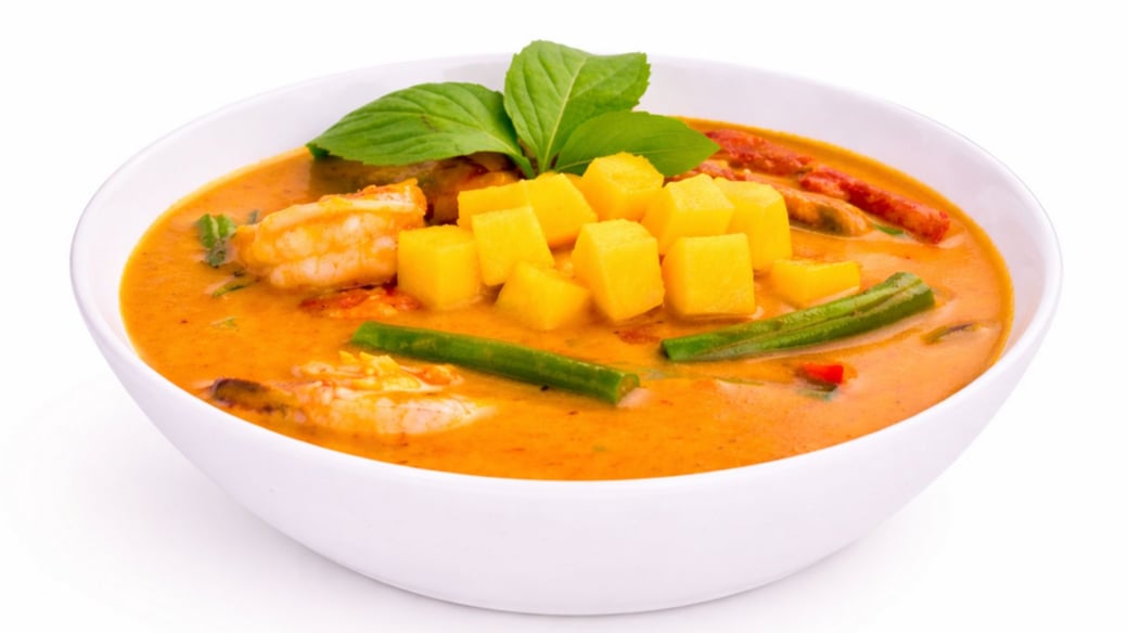 Panang Shrimp with Mango