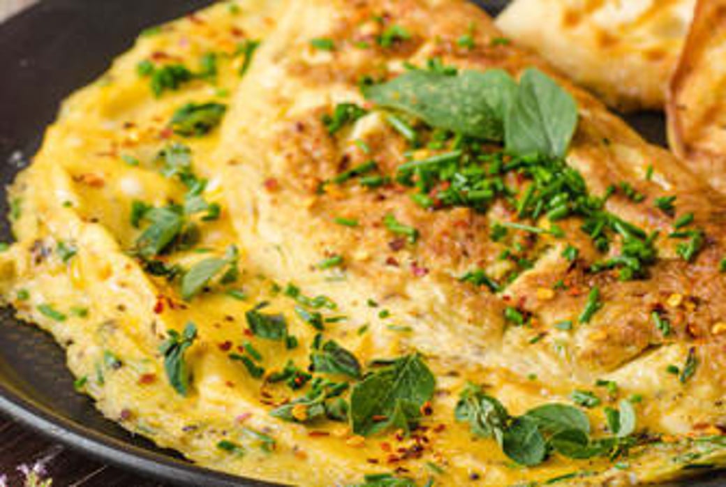 Spinach & Feta Cheese Omelet
