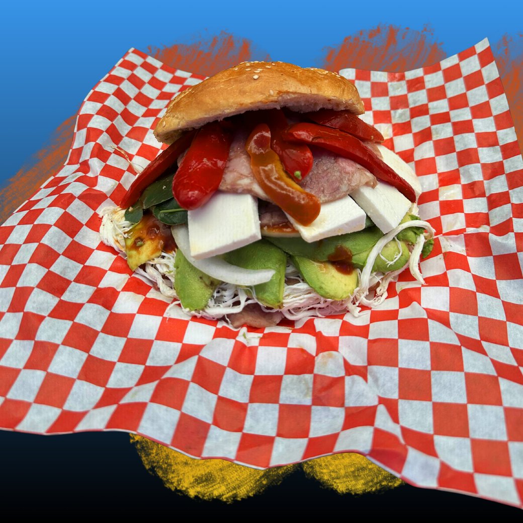 Cemita de Jamon o Queso de Puerco