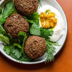 She's an icon ✨ FALAFEL 〰️ served with labneh + mango amba