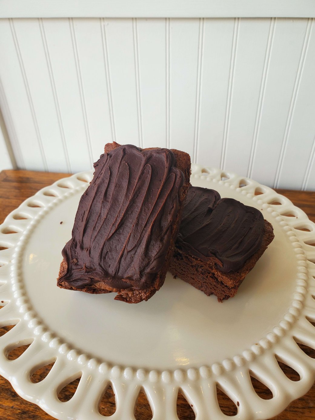 Triple chocolate brownie